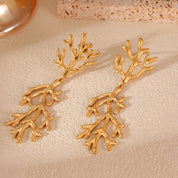 Golden Coral Reef Earrings